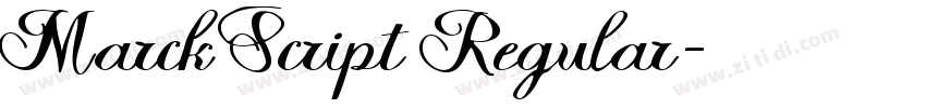 Marck Script Regular字体转换